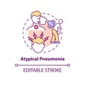 Atypical pneumonia concept icon