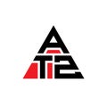 ATZ triangle letter logo design with triangle shape. ATZ triangle logo design monogram. ATZ triangle vector logo template with red Royalty Free Stock Photo