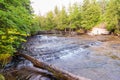 Au Train Falls in the Upper Peninsula of Alger County, Michigan