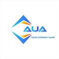 AUA abstract technology logo design on white background. AUA creative initials
