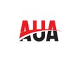 AUA Letter Initial Logo Design Vector Illustration