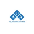 AUA letter logo design on white background. AUA creative initials letter logo concept. AUA letter design