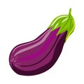 Aubergine icon. Creative illustration. Colorful sketch. Idea for decors, logo, patterns, papers. Isolated vector art.