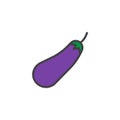 Aubergine vegetable filled outline icon