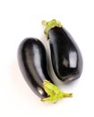 Aubergines with shadows. Royalty Free Stock Photo