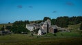 Aubrac village ,a stage on the compostelle walk or saint James way Royalty Free Stock Photo