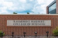 AUBURN ALABAMA, USA - June 18, 2020 - Auburn University Raymond J Harbert College of Engineering Sign