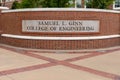AUBURN ALABAMA, USA - June 18, 2020 - Auburn University Samuel L Ginn College of Engineering Sign