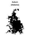 Auburn outline map Royalty Free Stock Photo