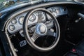 Auburn 851 Supercharged Boattail Speedster dashboard on display during Supercar Sunday car event