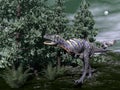 Aucasaurus dinosaur running - 3D render