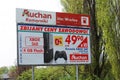 Auchan billboard adverstisement with XBOX offer Royalty Free Stock Photo