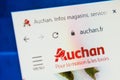 Auchan.fr Web Site. Selective focus.