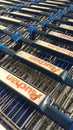 Auchan Shopping Carts / troley Royalty Free Stock Photo