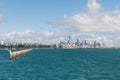 Auckland CBD skyline with copy space from Judges Bay Royalty Free Stock Photo