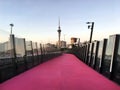 Auckland city skyline from Nelson Street Cycleway