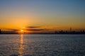 Auckland City Sunrise Silhouette Royalty Free Stock Photo