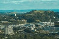 Auckland cityscape and Mt.Eden an iconic volcano of Auckland, North Island of New Zealand. Royalty Free Stock Photo
