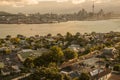 Auckland cityscape view from the top of Mt.Victoria, Devonport of Auckland, New Zealand. Royalty Free Stock Photo