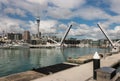 Auckland marina with drawbridge