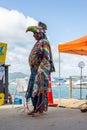 AUCKLAND, NEW ZEALAND - APRIL 07, 2018: Spectators and Competitors at the Murrays Bay Wharf Birdman Festival