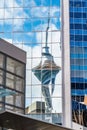 Auckland Skytower futuristic reflection
