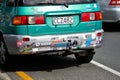 AUCKLAND, NEW ZEALAND - Dec 25, 2020: local surfer\'s car with bumper stickers