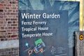 Winter Garden sign at the Auckland Domain Winter Garden Royalty Free Stock Photo