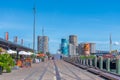 AUCKLAND, NEW ZEALAND, FEBRUARY 20, 2020: Silo park at the port of Auckland. New Zealand