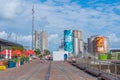 AUCKLAND, NEW ZEALAND, FEBRUARY 19, 2020: Silo park at the port of Auckland. New Zealand