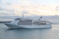 Silversea`s Silver Whisper Cruise Ship in Auckland Harbor