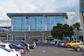 AUCKLAND, NEW ZEALAND - Jul 01, 2019: Auckland International Airport building from car park Royalty Free Stock Photo