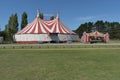 AUCKLAND, NEW ZEALAND - Jul 01, 2019: View of Cirque Grande circus tent with ticket office