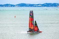 Scenic view of a sailboat during the 36th Americas Cup in Auckland, New Zealand