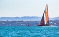 Scenic view of a sailboat during the 36th Americas Cup in Auckland, New Zealand