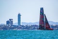 Scenic view of a sailboat during the 36th Americas Cup in Auckland, New Zealand