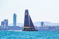 Scenic view of a sailboat during the 36th Americas Cup in Auckland, New Zealand