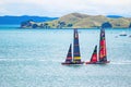 Scenic view of sailboats during the 36th Americas Cup in Auckland, New Zealand