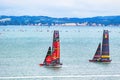 Scenic view of sailboats during the 36th Americas Cup in Auckland, New Zealand
