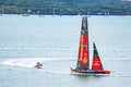 Scenic view of sailboats during the 36th Americas Cup in Auckland, New Zealand