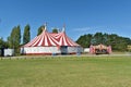 AUCKLAND, NEW ZEALAND - Mar 07, 2019: View of Cirque Grande circus tent with ticket office