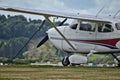 Cessna 172 plane parked at Ardmore airport Royalty Free Stock Photo