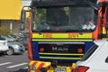 AUCKLAND, NEW ZEALAND - May 02, 2019: View of Otara fire engine at Pak\'nSave car park for emergency call