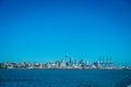 AUCKLAND, NEW ZEALAND- MAY 12, 2017: Beautiful view of the largest and most populous urban area of Auckland, in the Royalty Free Stock Photo