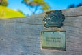 AUCKLAND, NEW ZEALAND- MAY 12, 2017: Wooden sign in Waiheke island in New Zealand Royalty Free Stock Photo