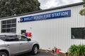 Shelly Beach Fire Station with car in front