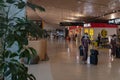 Auckland, New Zealand, 6th, August, 2020, Singapore Airline staff wearing masks walking through Auckland interntional terminal