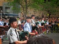 Auckland Police Bagpipers RWC 2011 Champions Parade Royalty Free Stock Photo