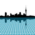 Auckland skyline with text