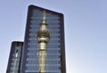 Auckland skytower reflection Royalty Free Stock Photo